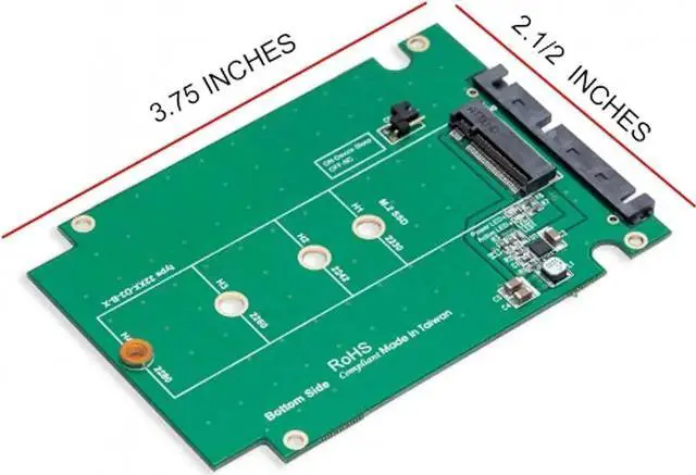 Alt view image 2 of 7 - WRIARICH 2.5" SATA III to M.2 B-Key SATA SSD Aluminum Adapter Enclosure SY-ADA40092