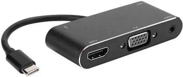 Main image of WRIARICH USB-C Docking Station Multiport Adapter, Supports 4K & 1080P Video, Equipped with HDMI, VGA, 3.5mm Audio Jack, USB 3.0 and USB-C Port for Laptops & USB-C Phones
