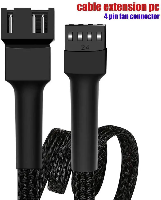 Alt view image 3 of 7 - WRIARICH 20-Pack 4-Pin PWM Fan Extension Cables, 27cm (10.6 Inch) PC Cooling Fan Extender Wires