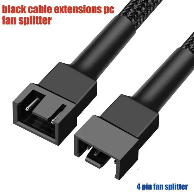 Alt view image 5 of 7 - WRIARICH 20-Pack 4-Pin PWM Fan Extension Cables, 27cm (10.6 Inch) PC Cooling Fan Extender Wires