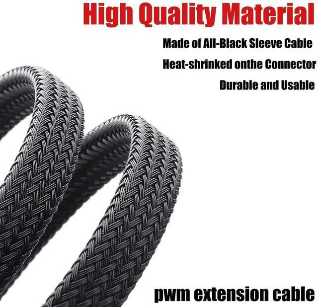Alt view image 7 of 7 - WRIARICH 20-Pack 4-Pin PWM Fan Extension Cables, 27cm (10.6 Inch) PC Cooling Fan Extender Wires