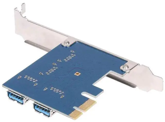 Alt view image 5 of 7 - WRIARICH PCI-E 1X to 4 PCIe X16 Riser Card, 1-to-4 Multiplier Adapter with USB3.0 Cable for Mining Rig