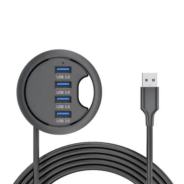 Alt view image 7 of 7 - WRIARICH 60mm Desk Grommet Flush Mount 4-Port USB 3.0 Dock Splitter, 5Gbps High Speed Interface Expansion Station for Office Desktop PC