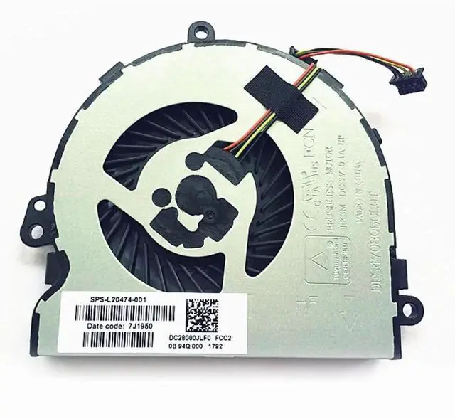 Main image of WRIARICH New CPU Cooling Fan for HP 15-DA/DB/DR/DX, 250/255/256 G7, TPN-C129/C130 (L20474-001)