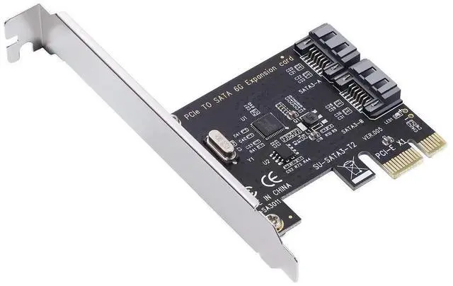 Alt view image 3 of 7 - WRIARICH 2-Port PCIe 3.0 SATA III Expansion Card, PCIe x1 to 6Gbps SATA Controller Card for SSD HDD, Full Height Bracket & 2 SATA Cables Included