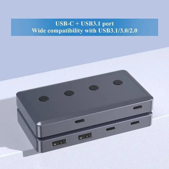 Alt view image 5 of 7 - WRIARICH 6 Port USB 3.2 Hub Splitter, USB-A & USB-C Ports with USB C Power Supply Port, 10Gbps High Speed Data Hub for PC, External HDD, Flash Drives, Keyboard & Peripherals