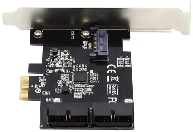 Alt view image 4 of 7 - WRIARICH PCI-E 1X to USB3.0 Front Panel Header Adapter, 5Gbps 19Pin/20Pin Internal Extension Card for Desktop Motherboard