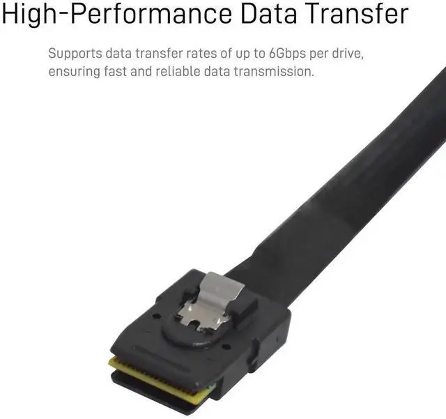 Alt view image 2 of 6 - WRIARICH 2M SFF-8087 Mini SAS to 4 SATA Breakout Cable for RAID Controller & HBA Card