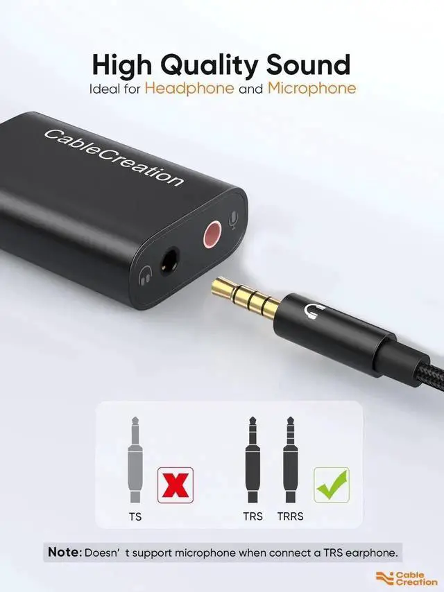 Alt view image 2 of 7 - WRIARICH USB Type-C External Sound Card with 3.5mm Audio Jack, USB-C to Headset Microphone Adapter Compatible with MacBook Pro, iMac, iPad Pro 2020, iPhone 15/16, Galaxy S24 S23 S22 S21+