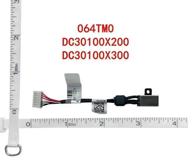 Main image of WRIARICH DC Power Jack Charging Port Harness Cable Replacement for Dell XPS 15 9550 9560 9570 7590 Precision 5510 5520 5530, OEM PN:064TM0 DC30100X200 DC30100X300