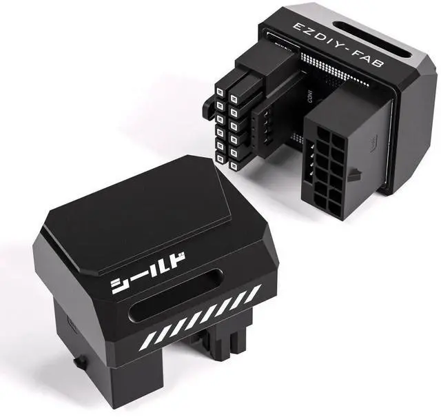 Main image of WRIARICH PCIe 5.1 RVS-Type 180° Angled 12V-2x6 12VHPWR GPU Power Adapter, 600W 12+4Pin Connector, Black, 1 Pack, Compatible with RTX 3090Ti, 4070Ti, 4080, 4090 Graphics Cards