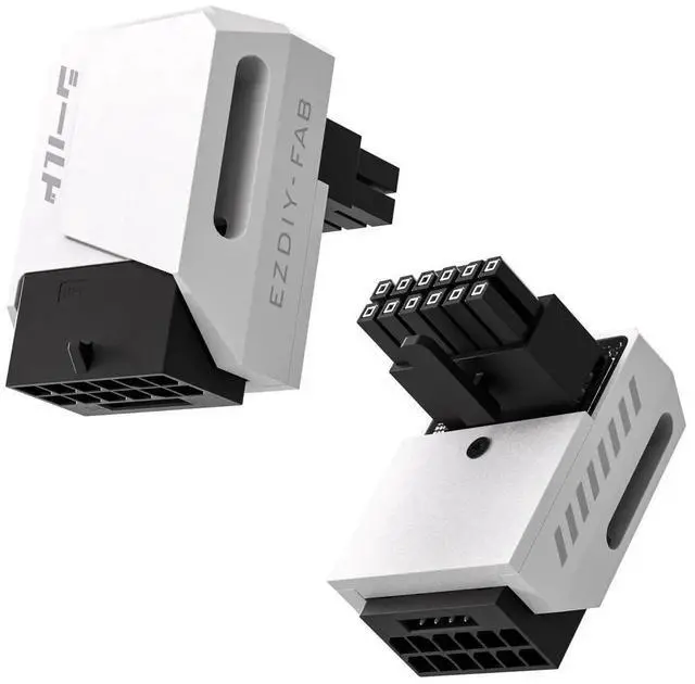 Main image of WRIARICH PCIe 5.1 RVS-Type 90° Right Angle 12V-2x6 12VHPWR Adapter, 600W 12+4Pin GPU Power Connector, White, 1 Pack, Compatible with RTX 3090Ti, 4070Ti, 4080, 4090 Graphics Cards