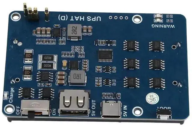 Alt view image 4 of 7 - WRIARICH Raspberry Pi UPS Power Supply Module, 5V Output, Pogo Pin Charge & Discharge Uninterruptible Power Module