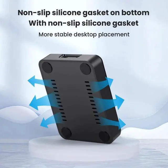 Alt view image 3 of 7 - WRIARICH USB 3.0 Type-C to M.2 NVMe SATA SSD Enclosure, Vertical PCBA Case M-Key NGFF Docking Box with RTL9210B Chip