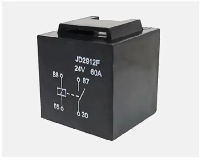 Alt view image 4 of 4 - WRIARICH 2PCS Heavy Duty Automotive Relay JD1912F JD2912F with Socket Base, 60A 4Pin Single Normally Open, DC12V/24V Coil, Model JD1912F-12VDC