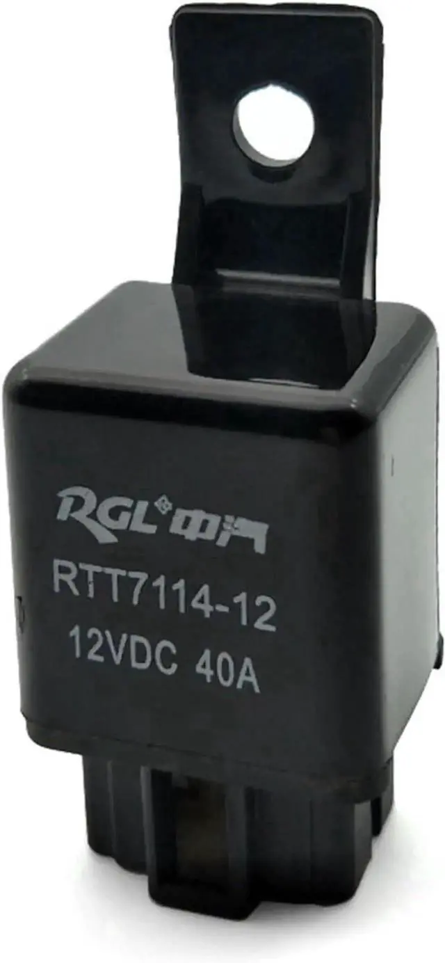 Alt view image 5 of 5 - WRIARICH 2PCS Automotive Relay 40A DC12V/24V, 4Pin Single Normally Open with 6.5mm Fixed Hole, Matched 4Pin Socket for Car & Truck