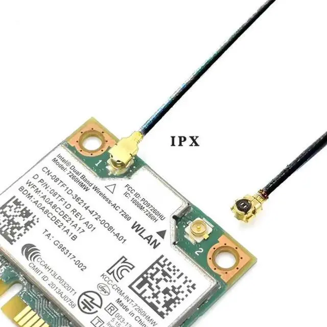 Main image of WRIARICH 2 Pack Mini PCI-E Laptop Internal WiFi Bluetooth Antennas, Universal Yellow Film Wireless Card Antenna