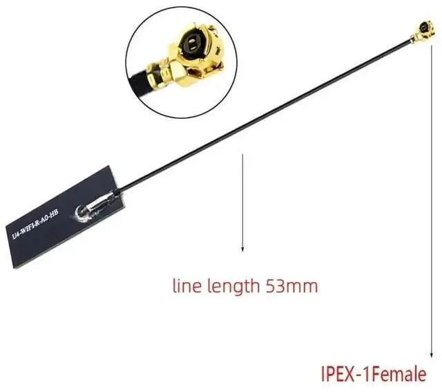 Alt view image 5 of 6 - WRIARICH 2 Pack Mini PCI-E Laptop Internal WiFi Bluetooth Antennas, Universal Yellow Film Wireless Card Antenna