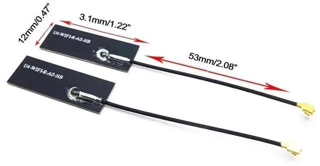 Alt view image 6 of 6 - WRIARICH 2 Pack Mini PCI-E Laptop Internal WiFi Bluetooth Antennas, Universal Yellow Film Wireless Card Antenna
