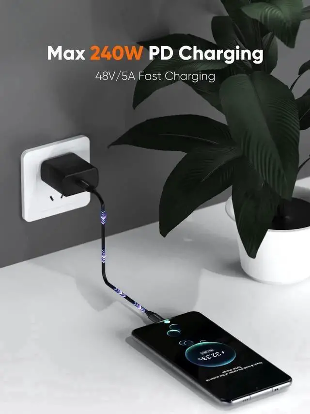 Alt view image 5 of 7 - WRIARICH 0.5FT Short USB4 Cable 40Gbps 240W PD Charging Support 8K@60Hz Compatible Thunderbolt 4/3 USB-C