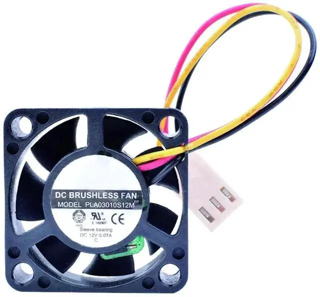 Alt view image 3 of 5 - WRIARICH 3010 Micro Cooling Fan PLA03010S12M, 30mm 3CM 12V 0.07A DC Brushless Fan for Router Network Box