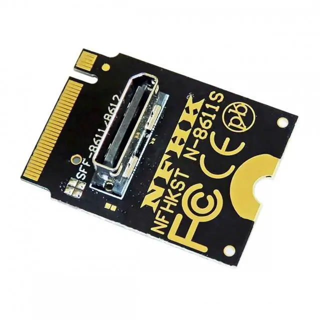 Main image of WRIARICH 2230 NGFF PCIe 4.0 M.2 M-Key to OCuLink SFF-8612/SFF-8611 Vertical Adapter Card, 64Gbps NVMe Expansion Riser for Mini PC, Laptop eGPU Dock & U.2 SSD Storage Upgrade