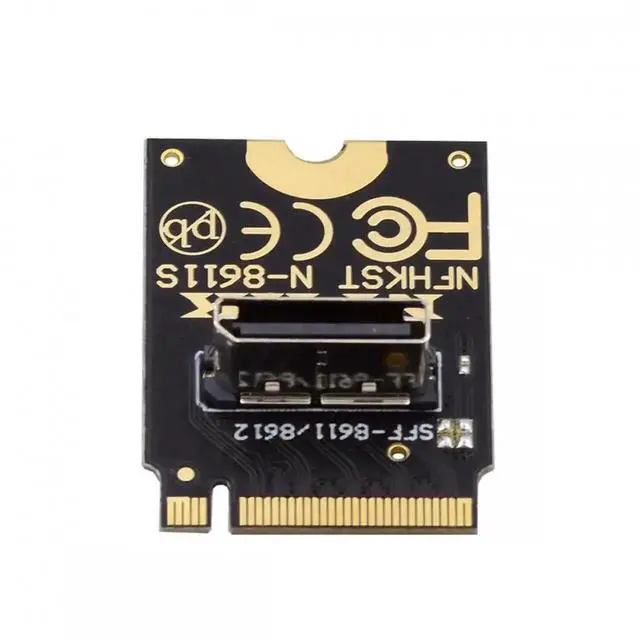 Alt view image 4 of 7 - WRIARICH 2230 NGFF PCIe 4.0 M.2 M-Key to OCuLink SFF-8612/SFF-8611 Vertical Adapter Card, 64Gbps NVMe Expansion Riser for Mini PC, Laptop eGPU Dock & U.2 SSD Storage Upgrade