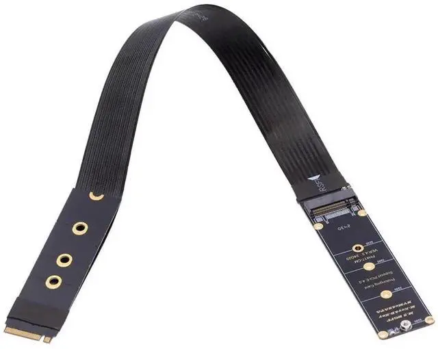 Main image of WRIARICH 30cm PCIe 4.0 NGFF M-Key NVMe Extension Cable, M.2 Male to Female Riser Adapter for 2230/2242/2260/2280 NVMe SSD