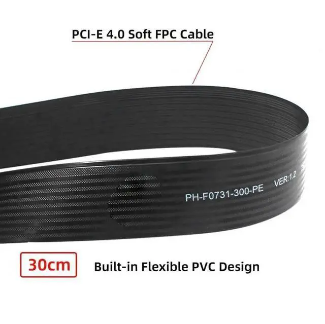Alt view image 4 of 7 - WRIARICH 30cm PCIe 4.0 NGFF M-Key NVMe Extension Cable, M.2 Male to Female Riser Adapter for 2230/2242/2260/2280 NVMe SSD