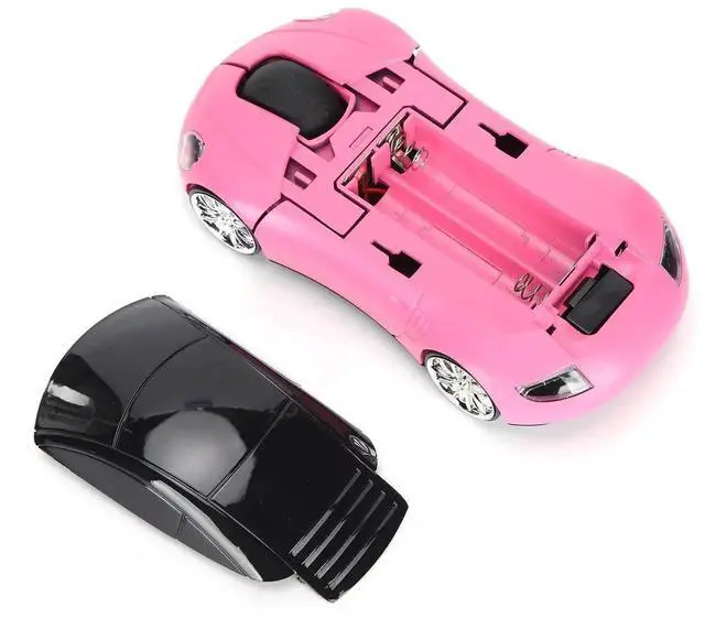 Alt view image 3 of 7 - WRIARICH 2.4GHz Wireless 3D Sport Car Shape Gaming Mouse with USB Receiver, Cute Stylish Car Wireless Mice for PC Laptop Desktop, Pink