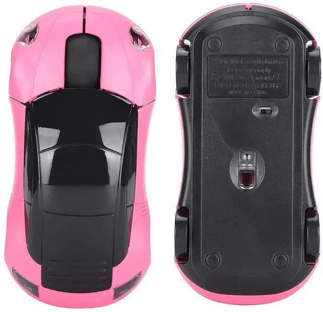 Alt view image 5 of 7 - WRIARICH 2.4GHz Wireless 3D Sport Car Shape Gaming Mouse with USB Receiver, Cute Stylish Car Wireless Mice for PC Laptop Desktop, Pink