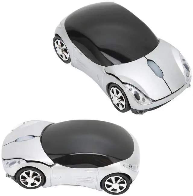 Alt view image 2 of 7 - WRIARICH 2.4GHz Wireless Cool Sport Car Shape Optical Mouse, Mini Sports Car Gaming Mice Compatible with Win98 Win7 Linux PC Laptop Computer, Silver