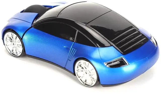Alt view image 2 of 7 - WRIARICH 2.4G Wireless Cute Car Shape Optical Mouse with USB Receiver, 1600DPI LED Light Wireless Mice for PC Laptop Tablet, Blue