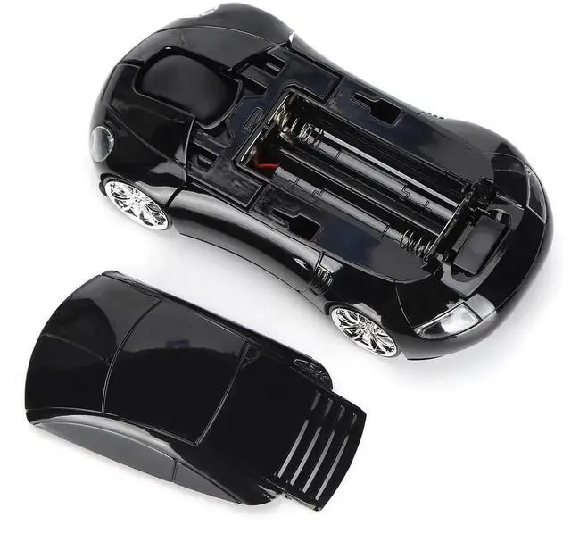 Alt view image 2 of 7 - WRIARICH 2.4G Wireless Cute Car Shape Mouse with USB Receiver, Adjustable 1600DPI Optical LED Light Mouse for Laptop PC Tablet, Black