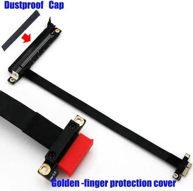 Alt view image 4 of 6 - WRIARICH PCIe 1x to 16x Flexible Riser Extension Cable, SATA to IDE 4Pin Powered PCI-E Adapter for GPU Mining Rig