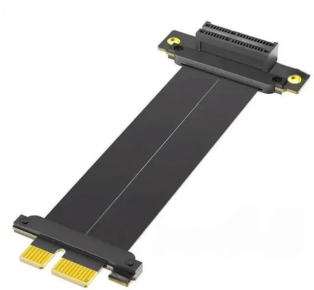 Main image of WRIARICH PCIe 4.0 X1 90 Degree Riser Ribbon Cable, PCI Express Gen4 X1 to X1 High-Speed Extension Adapter Extender Cord