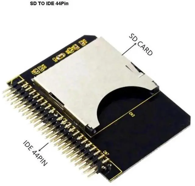 Alt view image 3 of 6 - WRIARICH SD to 44-Pin IDE Adapter Card, Laptop 2.5" HDD IDE 44Pin Male Converter Supports SDHC & SDXC Memory Cards