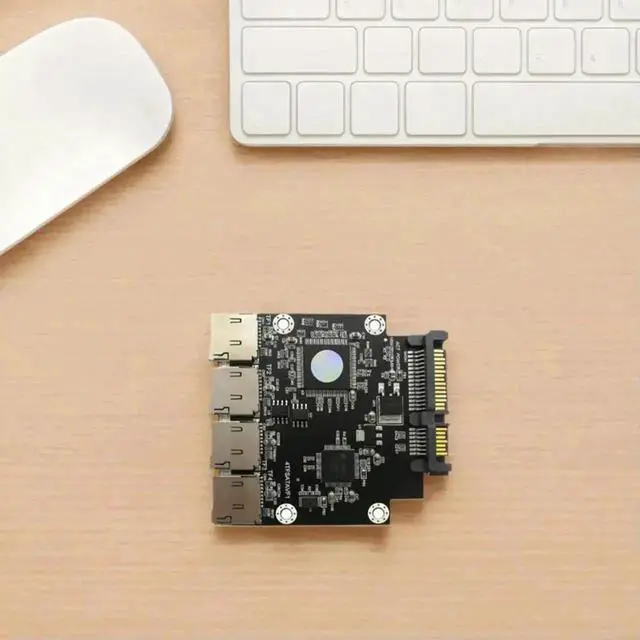 Alt view image 3 of 3 - WRIARICH 4-Port SD/TF to SATA Adapter, 2.5 Inch Card Converter for PC Motherboard & DVR