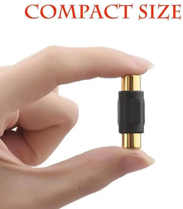 Alt view image 2 of 6 - WRIARICH 20 Pack Gold Plated RCA Female to Female Audio Video Coupler
