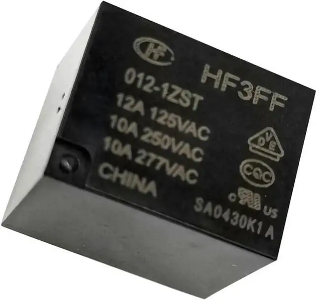 Alt view image 2 of 2 - WRIARICH 5PCS HF3FF-005-1ZST 5V Mini Electromagnetic Relay, 5Pin 12A 125VAC, Alternative HF3FF-012-1ZST 12V / HF3FF-024-1ZST 24V