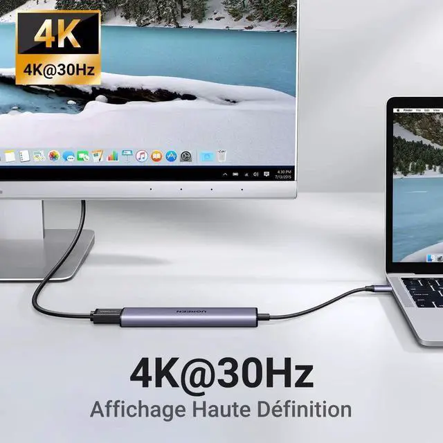 Alt view image 2 of 7 - WRIARICH Revodok 105 5-in-1 USB C Multiport Adapter, 4K HDMI, 100W PD Charging, 3 USB-A Data Ports Portable USB C Dongle for MacBook Pro/Air, iPad Pro, iMac, iPhone 15 Pro/Pro Max, XPS, Thinkpad