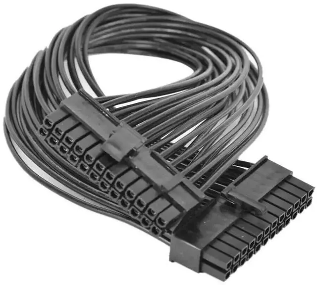 Alt view image 3 of 3 - WRIARICH 30cm ATX 24Pin to 20+4Pin PSU Extension Cable, 20Pin Male to 24Pin Motherboard Power Conversion Cord