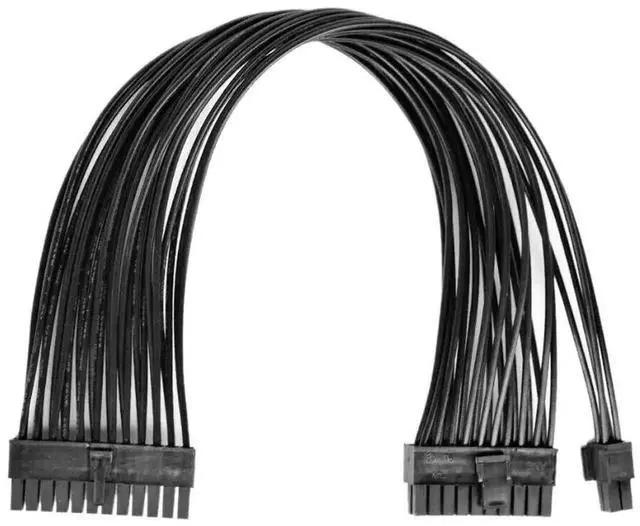 Alt view image 2 of 3 - WRIARICH 30cm ATX 24Pin to 20+4Pin PSU Extension Cable, 20Pin Male to 24Pin Motherboard Power Conversion Cord