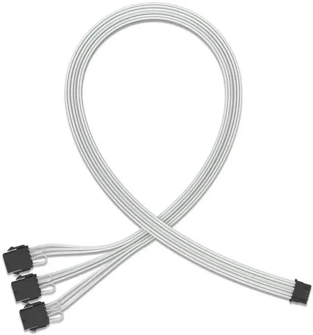 Main image of WRIARICH 3-Pack 30cm White Sleeved PCIe 5.0 12VHPWR 16Pin(12+4) Extension Cables, 16AWG High Current GPU Power Extender Cord Compatible with RTX 3090Ti, RTX 4080, RTX 4090 & ATX 3.0 Modular PSU