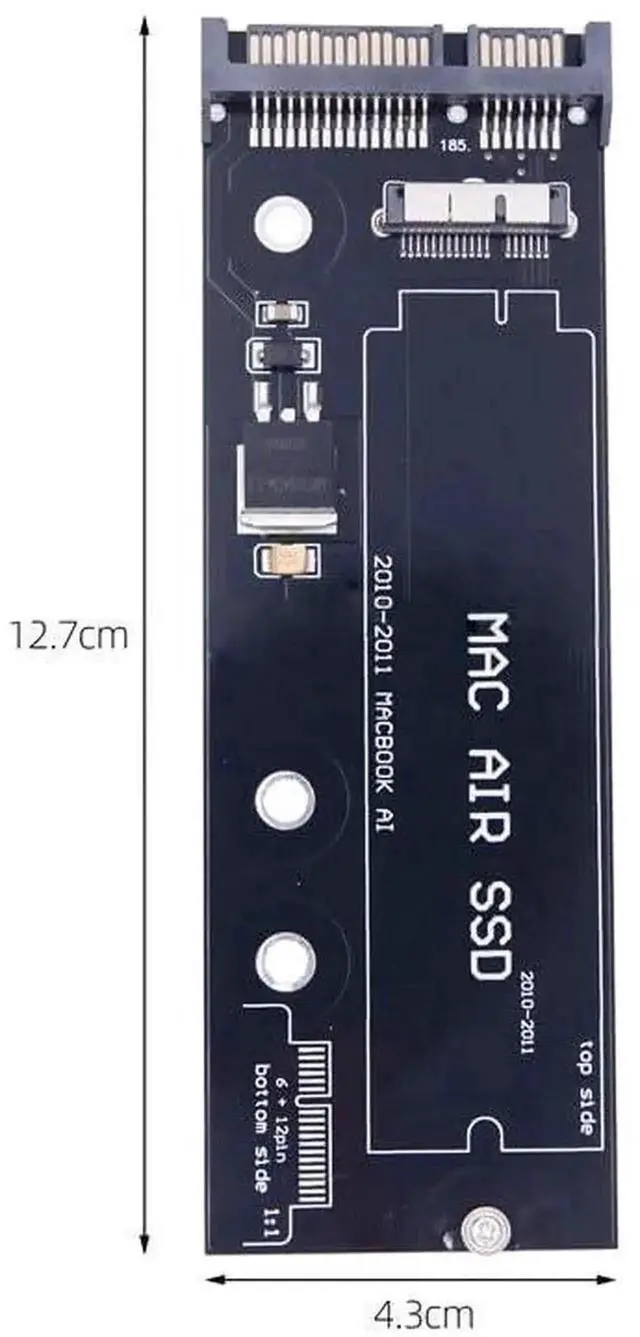 Alt view image 4 of 7 - WRIARICH USB 3.0 to SATA 22Pin & 12+6Pin SSD Adapter, PCB Disk Drive Cable for 2010-2011 MacBook Air A1369 A1370 SSD