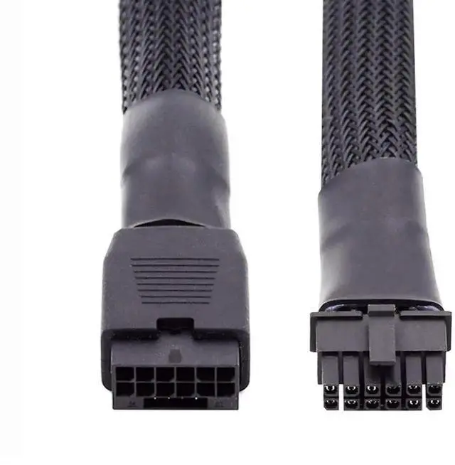 Alt view image 3 of 5 - WRIARICH 17cm 12VHPWR Male to Female Extension Cable, ATX3.0 PCIe5.0 16Pin(12+4) GPU Power Cord