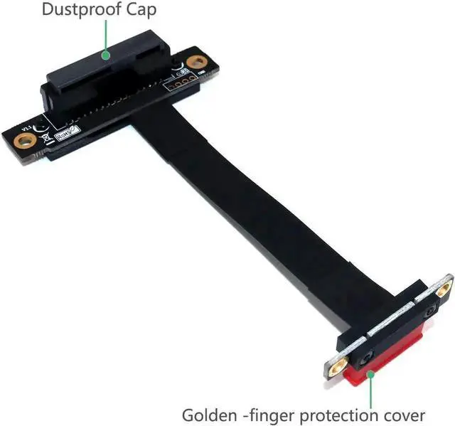 Alt view image 2 of 6 - WRIARICH PCIe 1X to 4X Flexible Riser Extension Cable, PCI Express X1 to X4 GPU Adapter Card for Graphics Card Space Layout Optimization