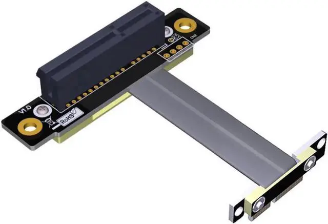 Alt view image 4 of 6 - WRIARICH PCIe 1X to 4X Flexible Riser Extension Cable, PCI Express X1 to X4 GPU Adapter Card for Graphics Card Space Layout Optimization