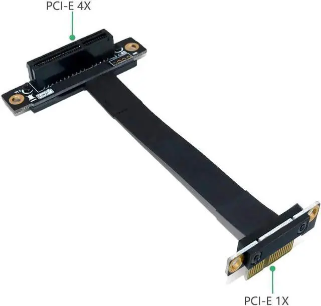 Alt view image 3 of 6 - WRIARICH PCIe 1X to 4X Flexible Riser Extension Cable, PCI Express X1 to X4 GPU Adapter Card for Graphics Card Space Layout Optimization