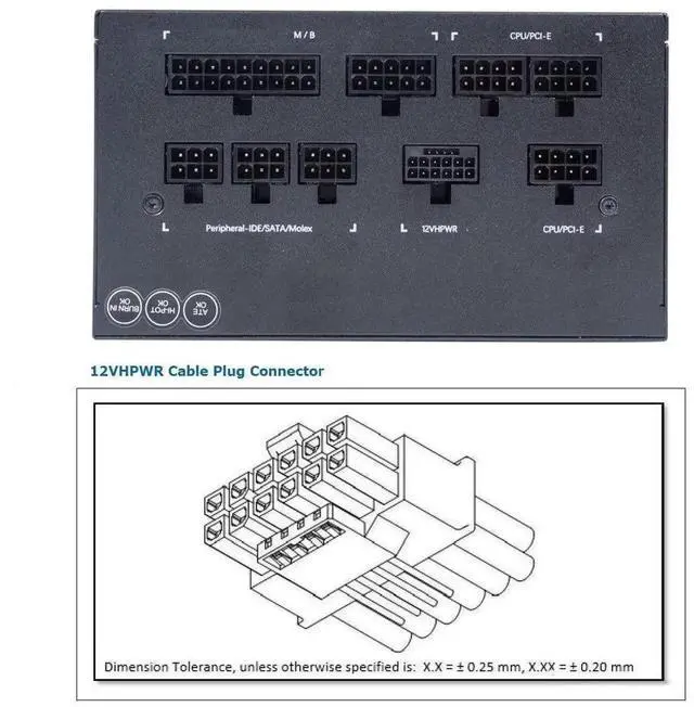 Alt view image 4 of 7 - WRIARICH ATX 3.0 PCIe 5.0 12VHPWR Modular Cable, 16Pin to 16Pin (12+4Pin) GPU Power Cord